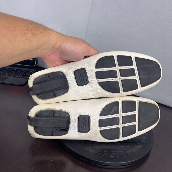 To Boot New York Penny Driving Moc Loafers Shoes White Leather Mens Size 9.5 - Picture 8 of 11